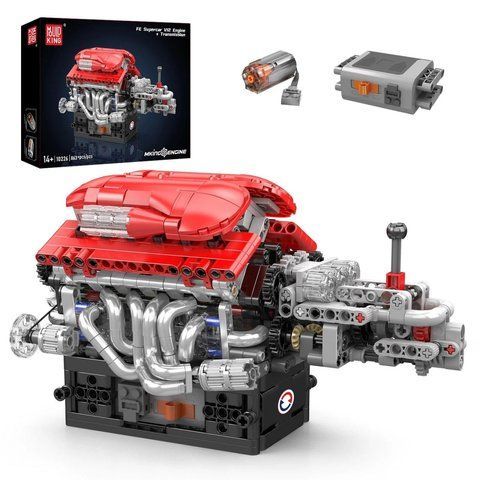 863 деталей | Двигун V12 з коробкою передач | Mould King 10226 | Конструктор Technic | Cумісний з LEGO | Лего Технік Ламборгіні 10226 фото