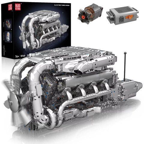 2899 деталей | Двигун AMG V8 Twin-Turbo з коробкою передач | Mould King 10168 | Cумісний з LEGO | Лего Мерседес 10168 фото