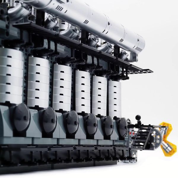 3236 деталей | Двигун вантажівки Scania та коробка передач | Mould King 10200 | Cумісний з LEGO | Лего Танк V8 Tank Engine 10200 фото