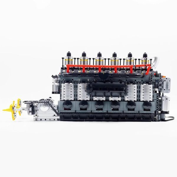 3236 деталей | Двигун вантажівки Scania та коробка передач | Mould King 10200 | Cумісний з LEGO | Лего Танк V8 Tank Engine 10200 фото