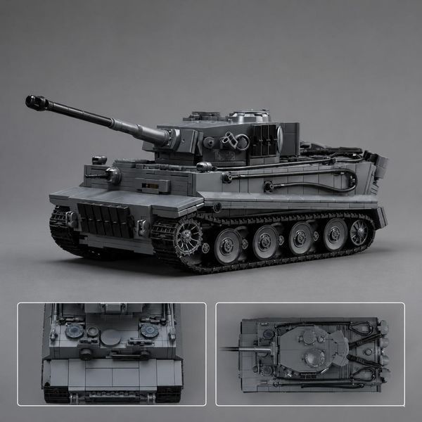 1622 деталі | Tiger Tank | Сумісний з LEGO | Конструктор танка 12GO 97015 12GO 97015 фото