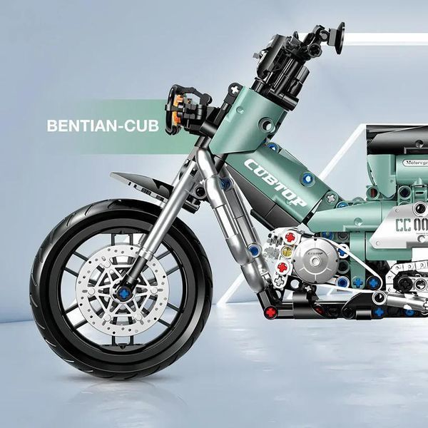 Конструктор Technic мотоцикл BENTIAN HONDA CROSS CUB. 628 дет., сумісний з лего. Lego Технік мото Хонда Крос Куб 60527 фото