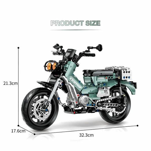 Конструктор Technic мотоцикл BENTIAN HONDA CROSS CUB. 628 дет., сумісний з лего. Lego Технік мото Хонда Крос Куб 60527 фото
