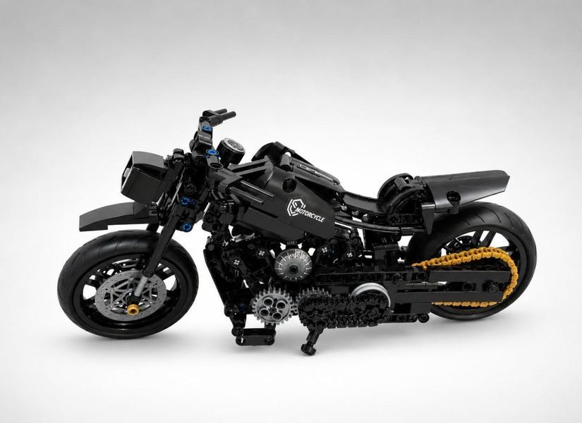 Конструктор мотоцикл Technic Harley Davidson. 586 деталей, сумісний з лего. У коробці. Технік мото Харлей Девідсон 60502 фото