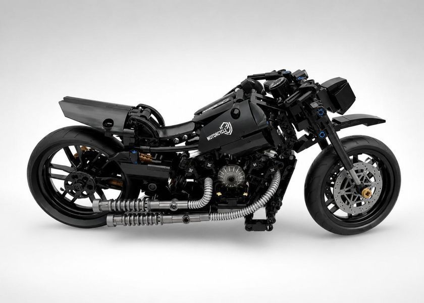 Конструктор мотоцикл Technic Harley Davidson. 586 деталей, сумісний з лего. У коробці. Технік мото Харлей Девідсон 60502 фото