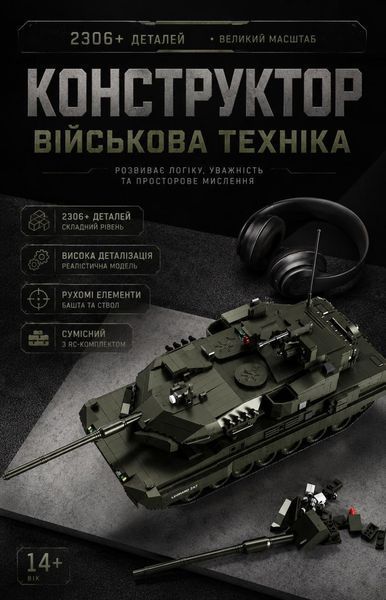 2306 дет. | На радіокеруванні | Leopard 2A8 | Конструктор танк | Lego | 12GO 96012 | Лего Технік Леопард 2А8 12GO 96012 Rc фото