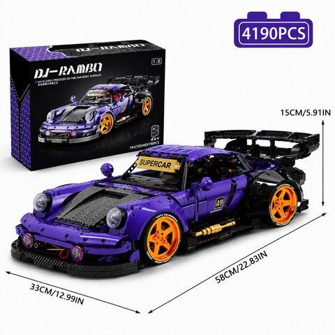 4190 деталей | Porsche 964 | Сумісний з LEGO Technic | Технік Порше 964 | Конструктор KBOX 10544 KBOX 10544 фото