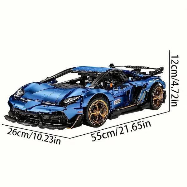 Конструктор Technic KBOX 10520 Lamborghini Aventador SVJ, 3811 деталей, сумісний з лего, Технік Спорткар 10520 фото