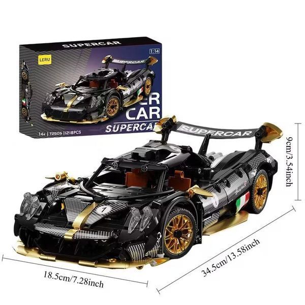 1218 деталей | На Радіокеруванні | Pagani Zonda R | Конструктор Technic | Сумісний з Lego | LERU T2505 | Лего Техні Пагані Зонда Р T2505 RC фото