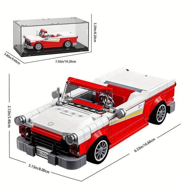Конструктор Ford 1957 Convertible, 311 деталей, з вітриною від пилу, ретро автомобіль Форд T1091 фото