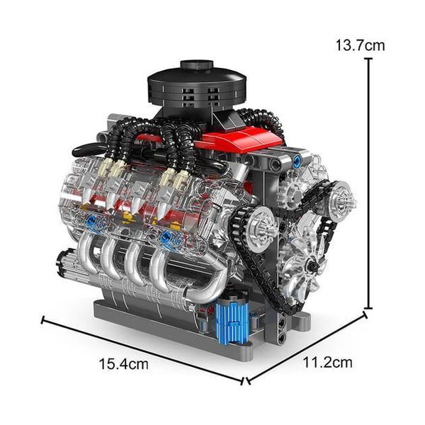 Конструктор KY2001 &ndash; Двигун Chevy LSX454 V8 із Моторизацією, 487 дет., сумісний із лего, Lego KY2001 фото