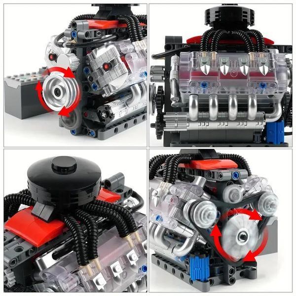 Конструктор KY2001 &ndash; Двигун Chevy LSX454 V8 із Моторизацією, 487 дет., сумісний із лего, Lego KY2001 фото