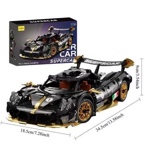 1218 деталей | Pagani Zonda R | Конструктор Supercar Technic | Сумісний з Lego | LERU T2505 | Лего Технік Пагані Зонда Р T2505 фото