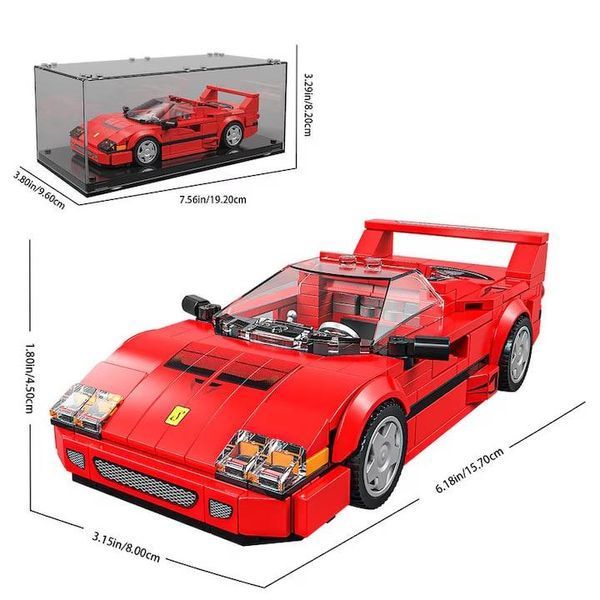 Конструктор Ferrari F40, 337 деталей, з вітриною, спорткар автомобіль Ферарі Tyc фото