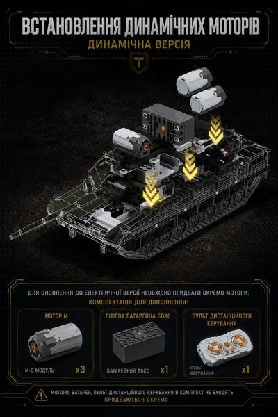 2306 деталей | Leopard 2A8 | Конструктор танк | Сумісний з Lego | 12GO 96012 | Лего Технік Леопард 2А8 12GO 96012 фото