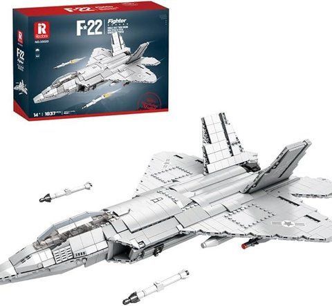 Конструктор винищувач F-22 Raptor Reobrix 33020, 1837 деталей, сумісний із лего, у коробці Технік Lego 33020 фото