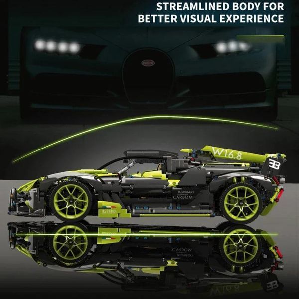 3588 деталей | Bugatti Bolide | Конструктор Technic | KBox 10211 | Сумісний з лего | Lego Бугатті Болід 10211 фото