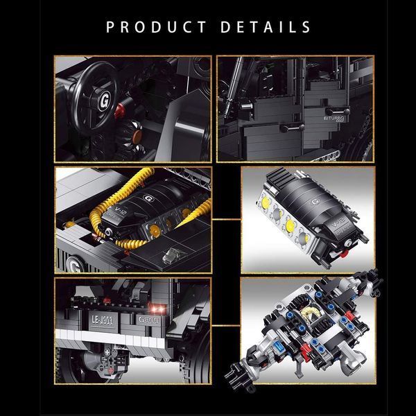 Конструктор Technic Mercedes AMG G63 Brabus 800, 2687 деталей, сумісний із лего, Lego Технік Мерседес G63 фото