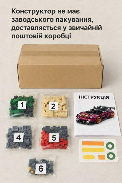 3950 деталей | Lamborghini Aventador SVJ | K-BOX 10542 | Конструктор Technic | Cумісний з LEGO | Лего Технік K-BOX 10542 фото