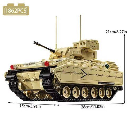 1862 деталі | M2 Bradley | Сумісний з LEGO | Конструктор 12GO 96007 96007 фото