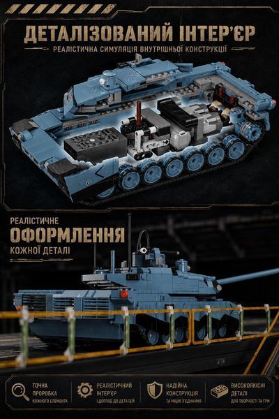 2116 деталей | На радіокеруванні | Abrams-X | Конструктор Танк Technic | Сумісний з Lego | 12GO 96005 | Лего Технік Танк Абрамс 12GO 96005 фото