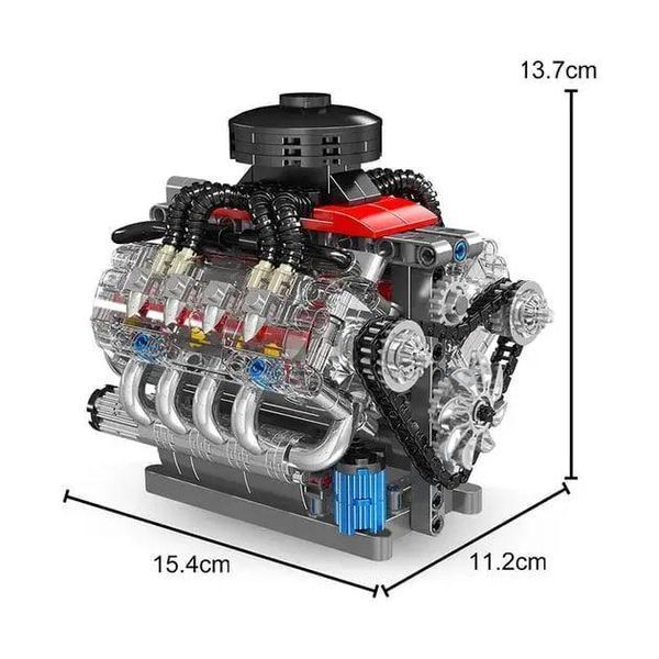 Конструктор Mould King 10171 &ndash; Двигун Chevy LSX454 V8 із Моторизацією, 487 дет., сумісний із лего, у коробці Lego 10171 no box фото
