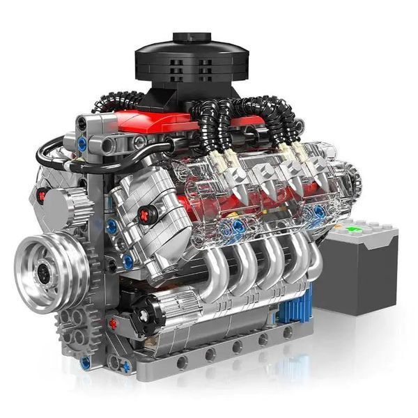 Конструктор Mould King 10171 &ndash; Двигун Chevy LSX454 V8 із Моторизацією, 487 дет., сумісний із лего, у коробці Lego 10171 no box фото