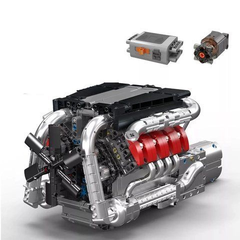 1169 деталей | Двигун V8 Mercedes-Benz з коробкою передач | Mould King 10203 | Cумісний з LEGO | Лего Мерседес MK10203 no box фото