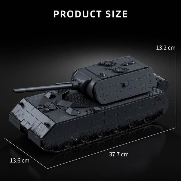 2416 деталей | Panzer VIII Maus | Конструктор Technic | 12GO 97016 | Сумісний з Lego | Лего Технік Маус Важкий танк 12GO 97016 фото