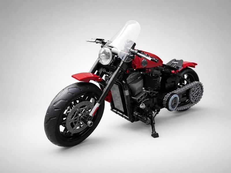 Конструктор Technic мотоцикл Harley Davidson Softail Slim. 542 дет., сумісний з лего. У коробці Lego Технік мото Харлі Девідсон 60534 фото