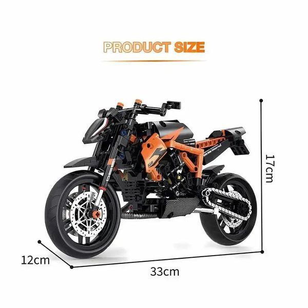 Конструктор Technic мотоцикл KTM SUPER DUKE R. 579 дет., сумісний з лего. У коробці Lego Технік мото КТМ Супер Дюк 60501 фото