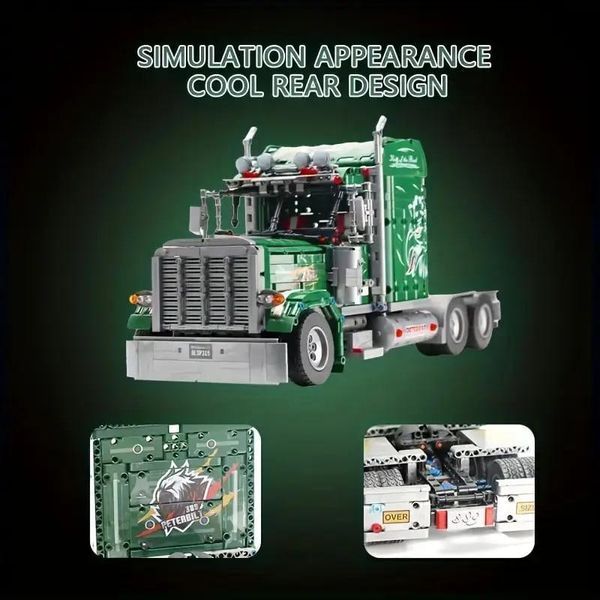 Конструктор JieStar JJ9069 Technic Truck Peterbilt 2105 деталей, сумісний з лего, у коробці. Технік Сканія. Вантажівка 9069 фото