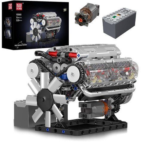 535 деталей | Модель двигуна V8 | Mould King 10088 | Конструктор Technic | Cумісний з LEGO | Лего Технік 10088 фото