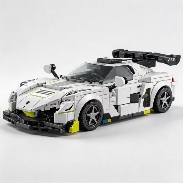 335 деталей | з вітриною від пилу | Lamborghini Essenza | Cумісний з LEGO Speed | суперкар автомобіль | Лего T1080 фото