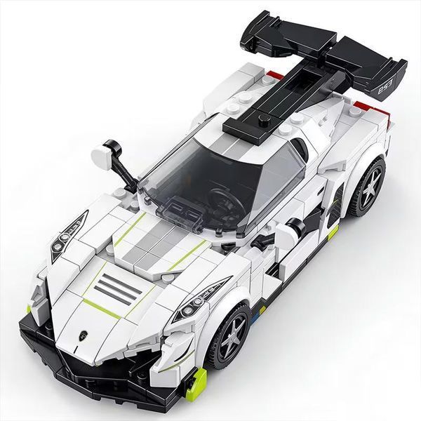 335 деталей | з вітриною від пилу | Lamborghini Essenza | Cумісний з LEGO Speed | суперкар автомобіль | Лего T1080 фото