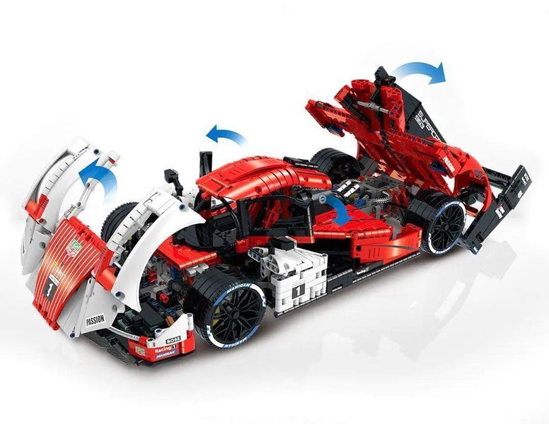 Конструктор Technic GULY 10615 &ndash; Porsche 963. 3460 деталей, сумісний з лего. Технік Порше Спорткар 10615 фото