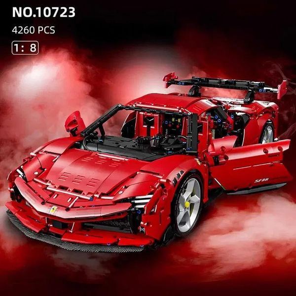 4260 деталей | Ferrari SF90 | Конструктор Технік LERU 10723 | Cумісний з Lego | Лего Technic Феррарі Спорткар 10723 фото