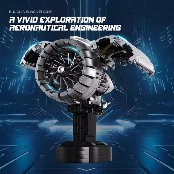 1813 деталей | Авіаційний двигун | Reobrix 33019 | Конструктор Technic | Cумісний з LEGO | Лего Технік RR33019 фото